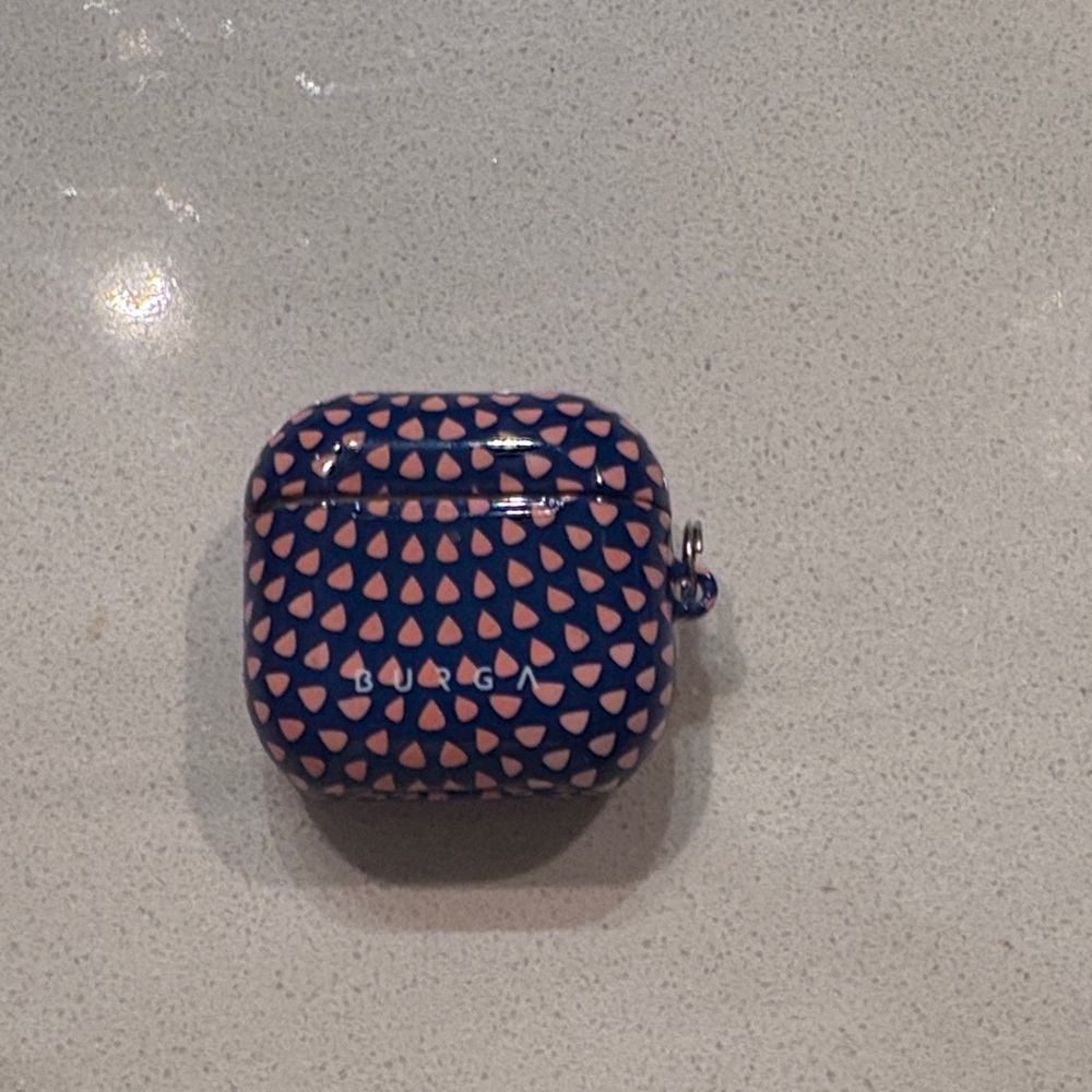 Burga Navy and Pink AirPods Case